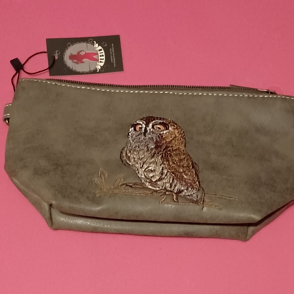 Owl Embroidered Clutch